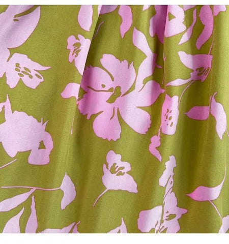 Retro Collar Slimming A - Line Print Midi Summer Vintage Dress - American Thistle Retro Collar Slimming A - Line Print Midi Summer Vintage Dress