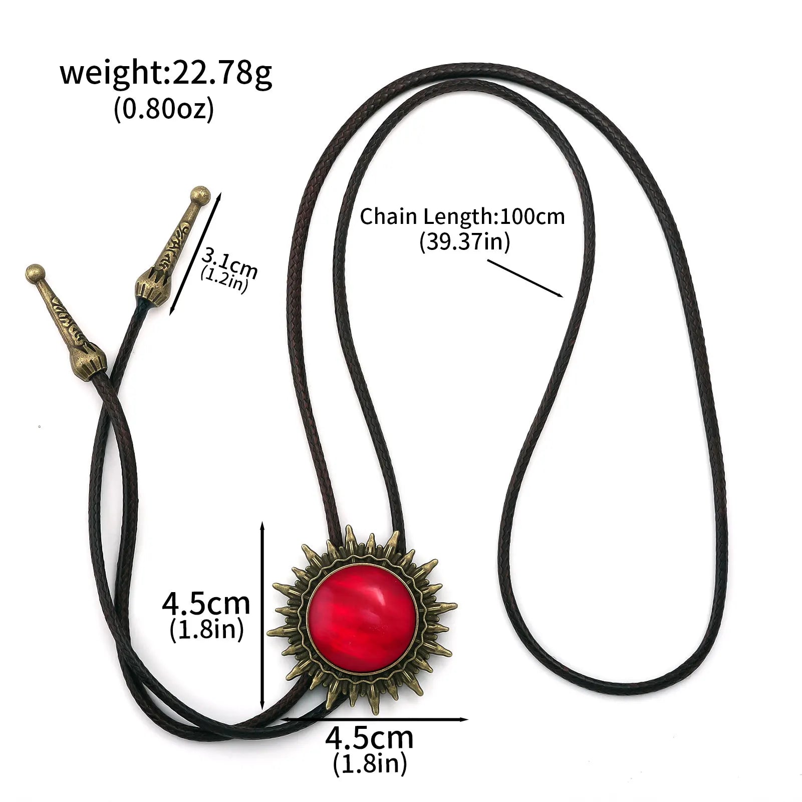 Retro Western Cowboy Necklace Bolo Tie European American Personality Casual Necklace Choker Gem Pendant Banquet Party Accessorie - American ThistleRetro Western Cowboy Necklace Bolo Tie European American Personality Casual Necklace Choker Gem Pendant Banquet Party Accessorie