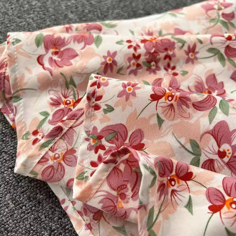 Romantic Off the Shoulders Floral Print Long Summer Beach Dress Women Fashion - American Thistle Romantic Off the Shoulders Floral Print Long Summer Beach Dress Women Fashion