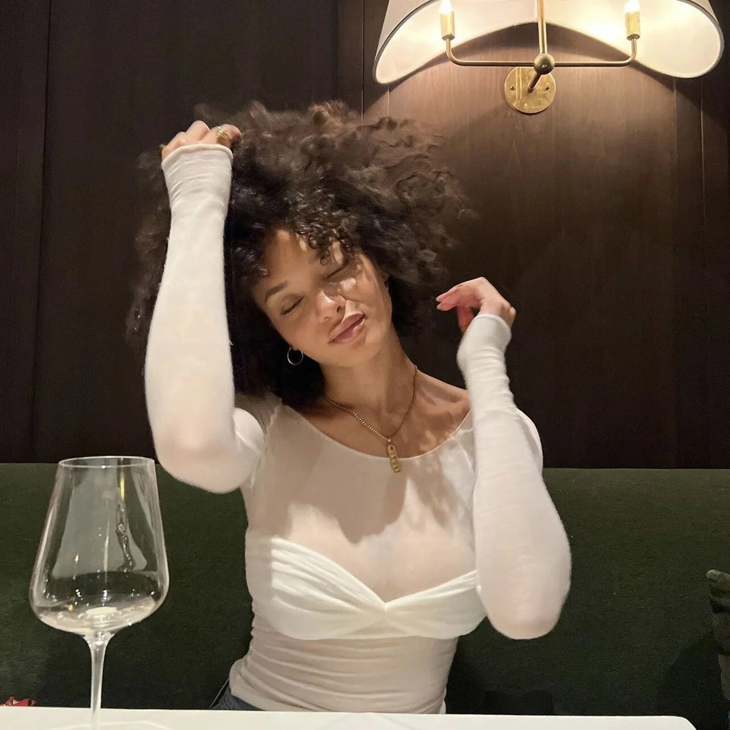 See Through Mesh Crop Top or Full Length Women Off the Shoulder Long - Sleeve - American Thistle See Through Mesh Crop Top or Full Length Women Off the Shoulder Long - Sleeve