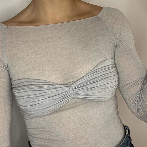 See Through Mesh Crop Top or Full Length Women Off the Shoulder Long - Sleeve - American Thistle See Through Mesh Crop Top or Full Length Women Off the Shoulder Long - Sleeve