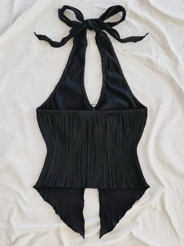 Sexy V - neck Halter Neck Crop Top for Women Summer - American Thistle Sexy V - neck Halter Neck Crop Top for Women Summer