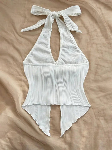 Sexy V - neck Halter Neck Crop Top for Women Summer - American Thistle Sexy V - neck Halter Neck Crop Top for Women Summer