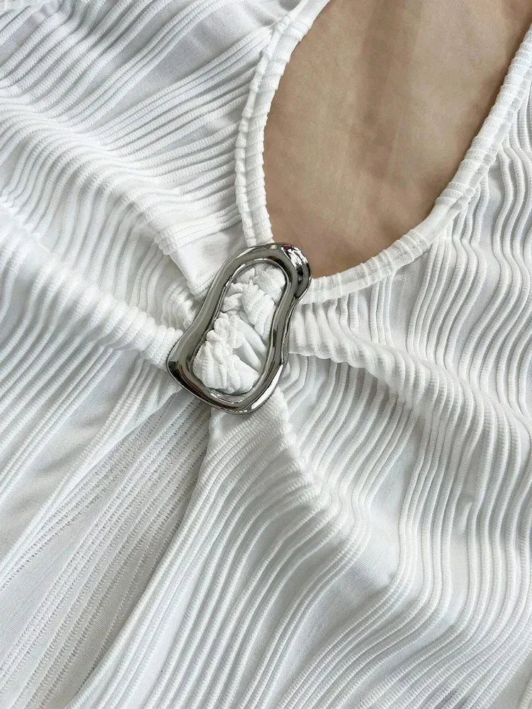 Sexy V - neck Halter Neck Crop Top for Women Summer - American Thistle Sexy V - neck Halter Neck Crop Top for Women Summer