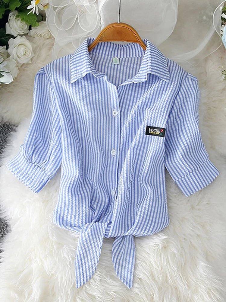 Short Sleeve Chiffon Blouse Casual Shirt - American Thistle Short Sleeve Chiffon Blouse Casual Shirt