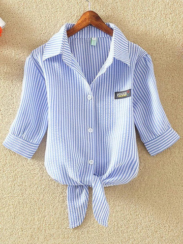 Short Sleeve Chiffon Blouse Casual Shirt - American Thistle Short Sleeve Chiffon Blouse Casual Shirt