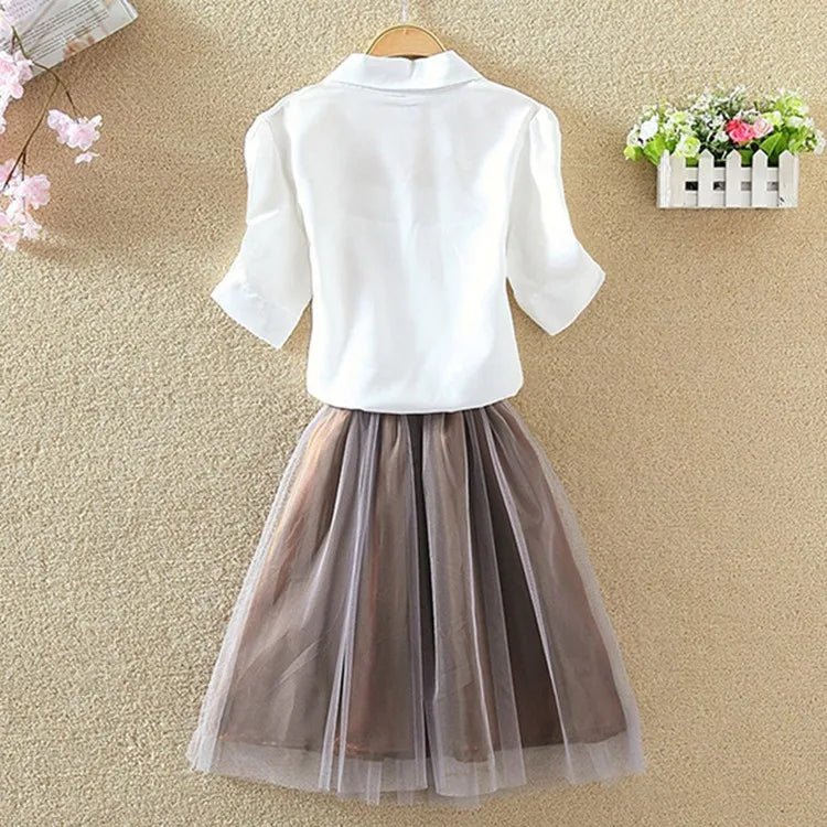 Short Sleeve Chiffon Blouse Casual Shirt - American Thistle Short Sleeve Chiffon Blouse Casual Shirt