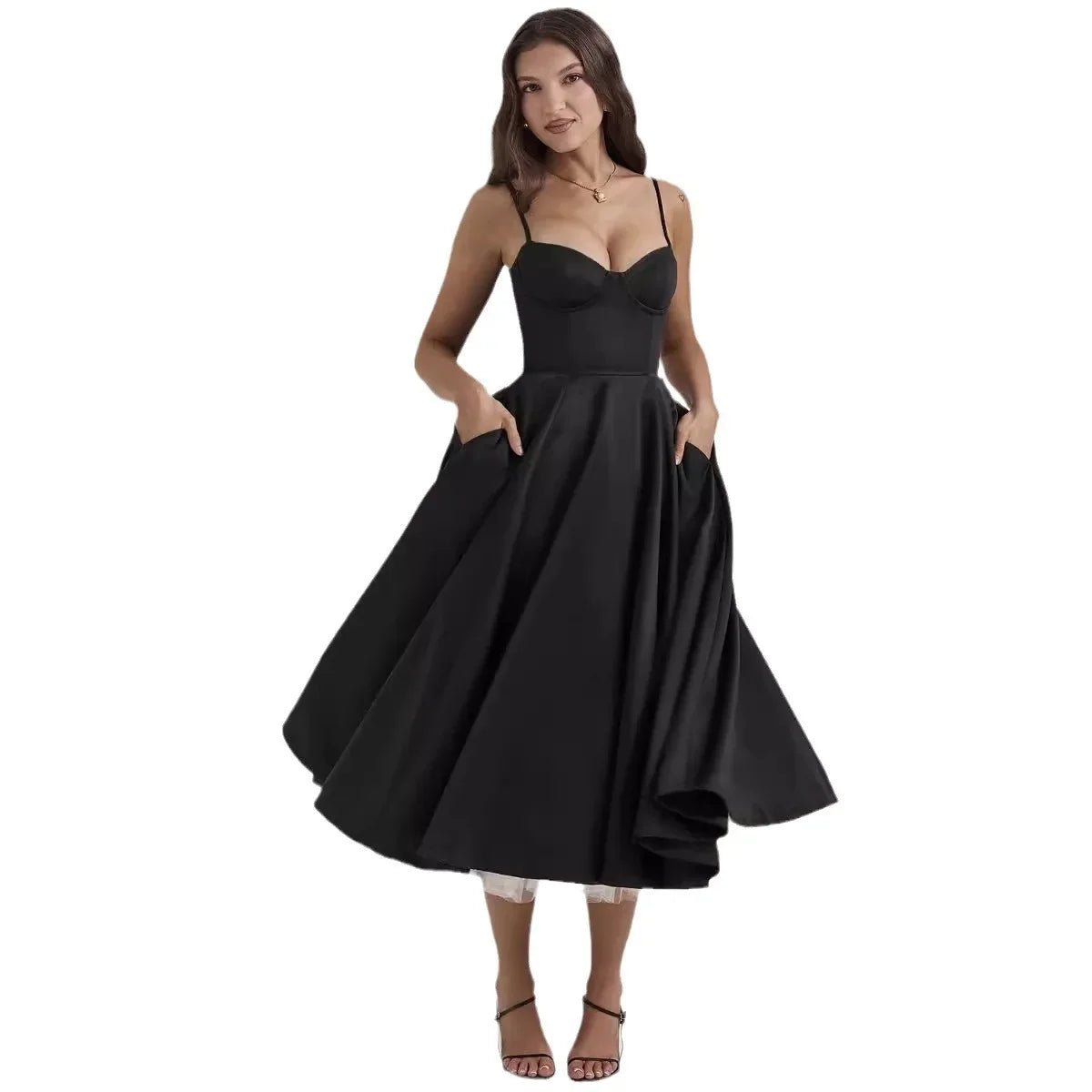 Sleeveless Dress French Gown with Sling Cross - Border - American Thistle Sleeveless Dress French Gown with Sling Cross - Border