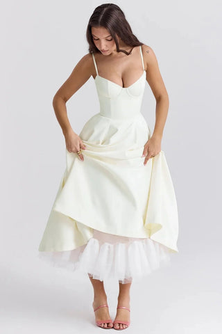 Sleeveless Dress French Gown with Sling Cross - Border - American Thistle Sleeveless Dress French Gown with Sling Cross - Border