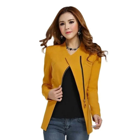 Solid Color One Buckle Small Suit Jacket Female - American ThistleSolid Color One Buckle Small Suit Jacket Female