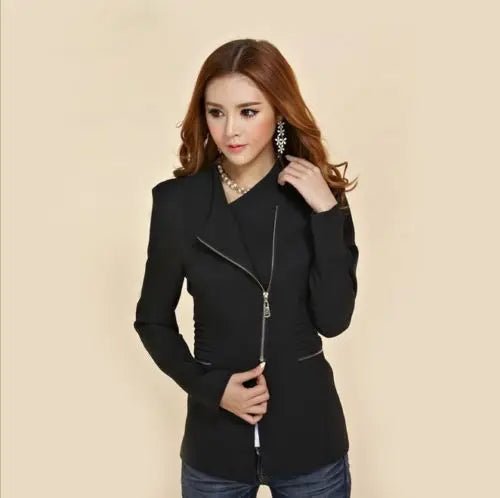 Solid Color One Buckle Small Suit Jacket Female - American ThistleSolid Color One Buckle Small Suit Jacket Female