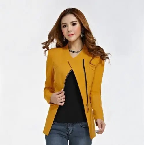 Solid Color One Buckle Small Suit Jacket Female - American ThistleSolid Color One Buckle Small Suit Jacket Female