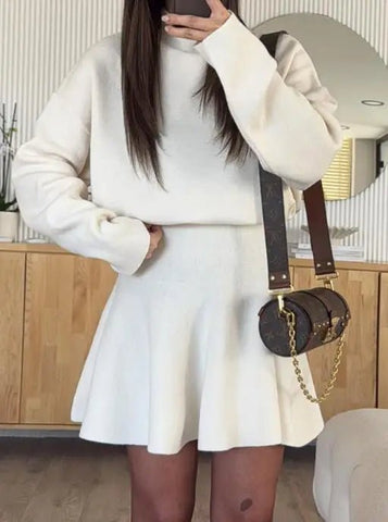 Solid Long - Sleeve Short Dress - American Thistle Solid Long - Sleeve Short Dress