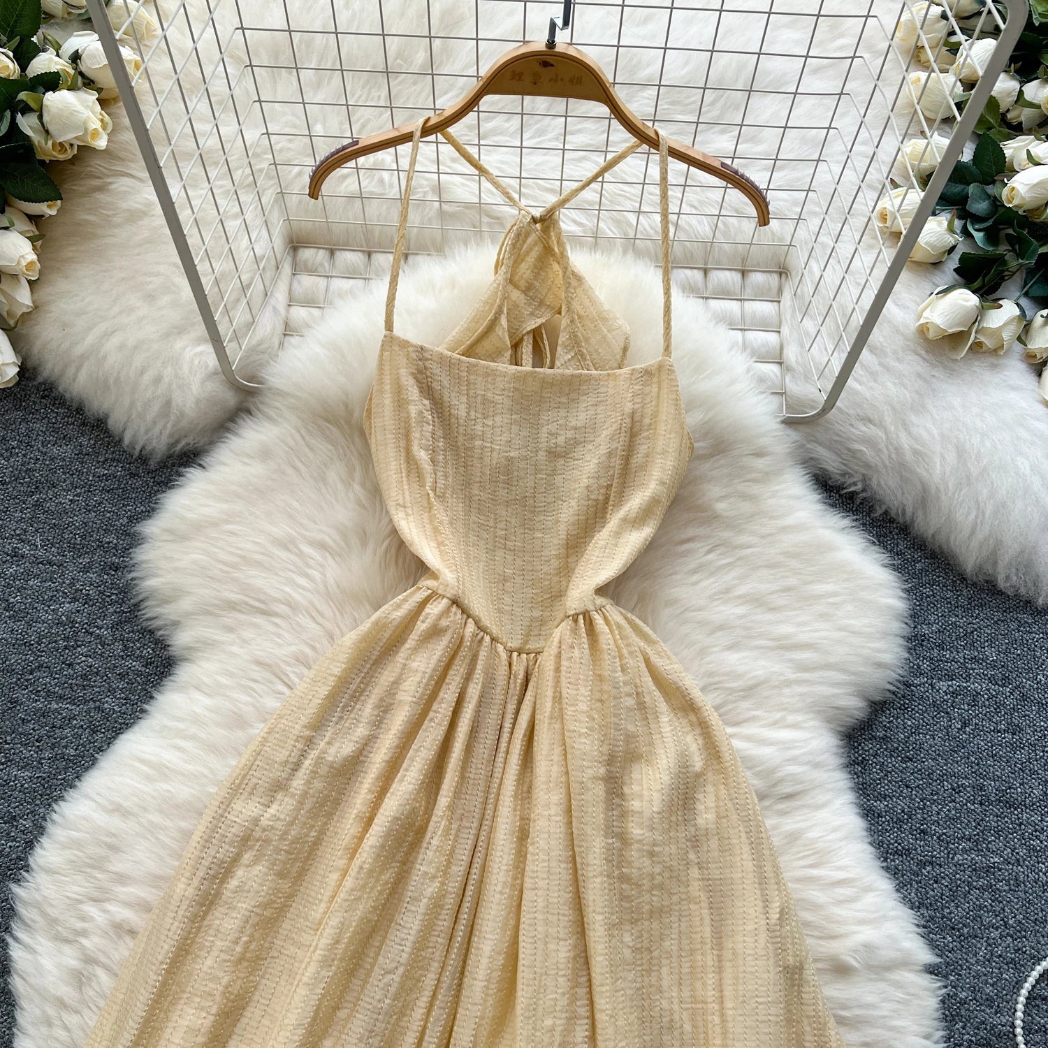 Summer Elegant Slit Slim Casual Midi Dress For Women Empire Hollow Out Backless Ruffled Lace Dress - American Thistle Summer Elegant Slit Slim Casual Midi Dress For Women Empire Hollow Out Backless Ruffled Lace Dress