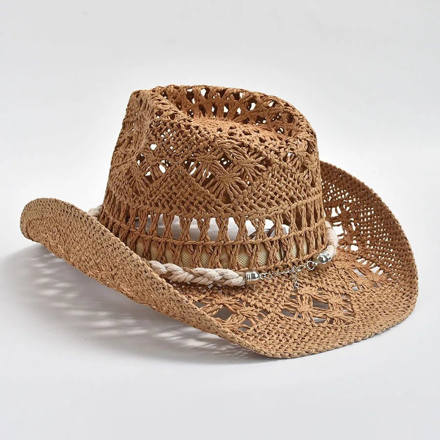 Summer Hand Woven Straw Hat for Women with Shells Decoration Beach Sun Hat - American ThistleSummer Hand Woven Straw Hat for Women with Shells Decoration Beach Sun Hat