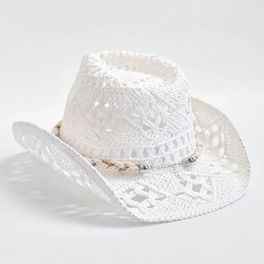 Summer Hand Woven Straw Hat for Women with Shells Decoration Beach Sun Hat - American ThistleSummer Hand Woven Straw Hat for Women with Shells Decoration Beach Sun Hat