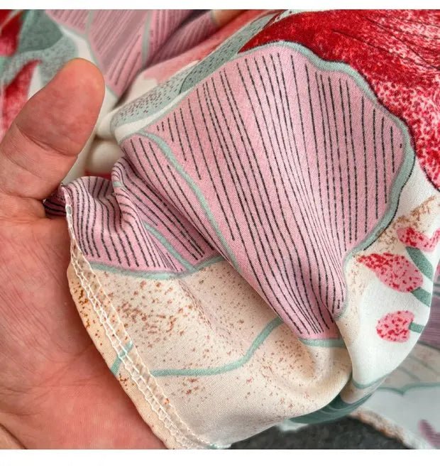 Summer Short Sleeve Floral Knee Length Dress Vintage - American Thistle Summer Short Sleeve Floral Knee Length Dress Vintage