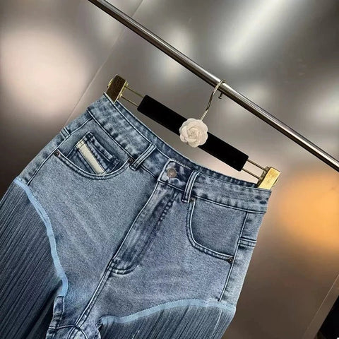 Summer Tassel Denim Shorts For Women High Waist - American Thistle Summer Tassel Denim Shorts For Women High Waist