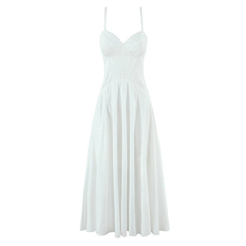 Summer Vintage White Lace - Panelled Cotton Dresses for Women Elegance - American Thistle Summer Vintage White Lace - Panelled Cotton Dresses for Women Elegance