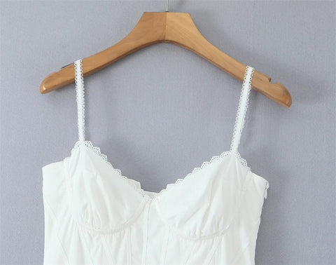 Summer Vintage White Lace - Panelled Cotton Dresses for Women Elegance - American Thistle Summer Vintage White Lace - Panelled Cotton Dresses for Women Elegance