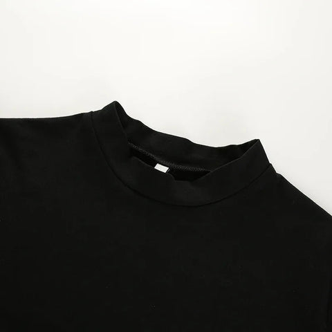 Summer Women Black Short T-Shirts Sexy Crop Tops Short Sleeve Bandage Tee Tops Female Shirts with String Wrap - American Thistle Summer Women Black Short T-Shirts Sexy Crop Tops Short Sleeve Bandage Tee Tops Female Shirts with String Wrap