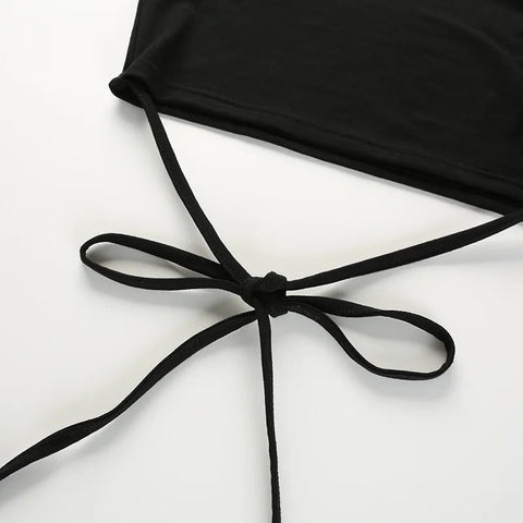 Summer Women Black Short T-Shirts Sexy Crop Tops Short Sleeve Bandage Tee Tops Female Shirts with String Wrap - American Thistle Summer Women Black Short T-Shirts Sexy Crop Tops Short Sleeve Bandage Tee Tops Female Shirts with String Wrap