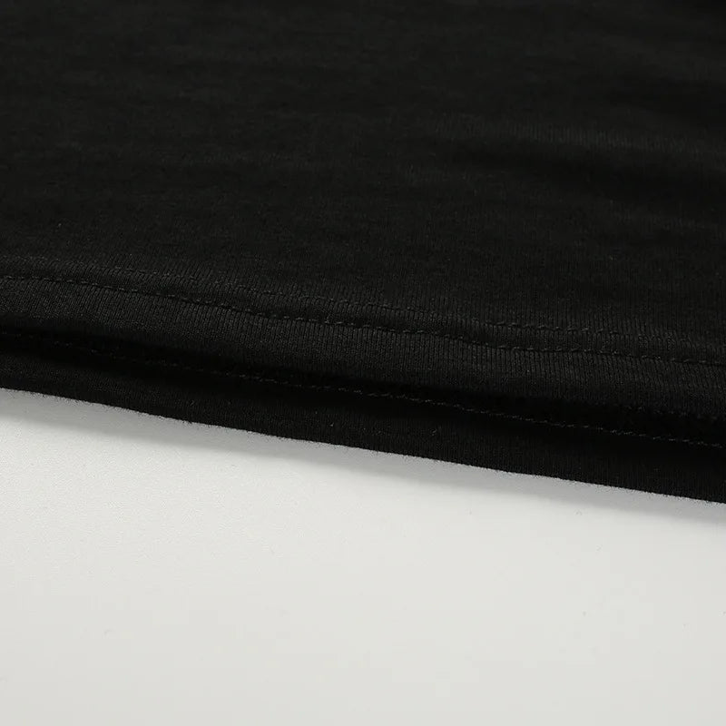 Summer Women Black Short T-Shirts Sexy Crop Tops Short Sleeve Bandage Tee Tops Female Shirts with String Wrap - American Thistle Summer Women Black Short T-Shirts Sexy Crop Tops Short Sleeve Bandage Tee Tops Female Shirts with String Wrap