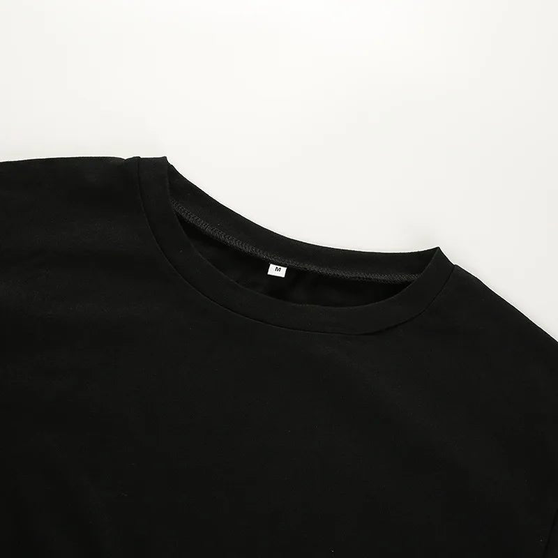 Summer Women Black Short T-Shirts Sexy Crop Tops Short Sleeve Bandage Tee Tops Female Shirts with String Wrap - American Thistle Summer Women Black Short T-Shirts Sexy Crop Tops Short Sleeve Bandage Tee Tops Female Shirts with String Wrap