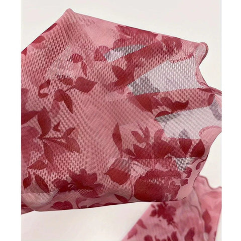 Summer Women's Floral Printed Sweet V - Neck Mesh Long Sleeve - American Thistle Summer Women's Floral Printed Sweet V - Neck Mesh Long Sleeve