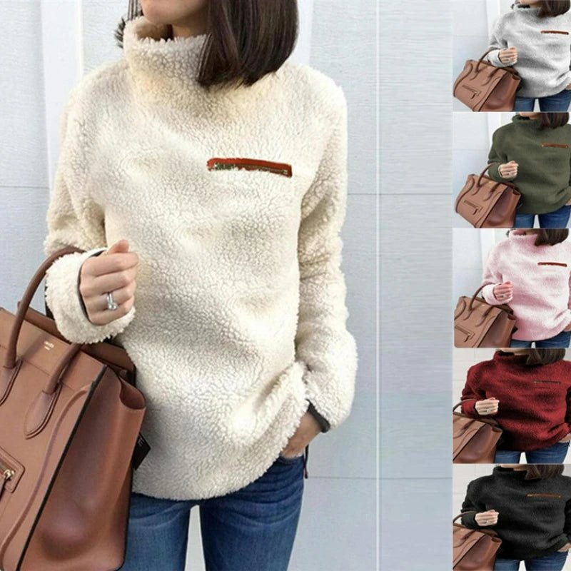 Super Soft and Cozy Pullover Turtleneck Sweater - American Thistle Super Soft and Cozy Pullover Turtleneck Sweater