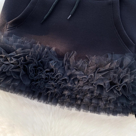 Sweater Skirt with Ballerina Ruffles - American Thistle Sweater Skirt with Ballerina Ruffles
