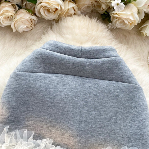 Sweater Skirt with Ballerina Ruffles - American Thistle Sweater Skirt with Ballerina Ruffles