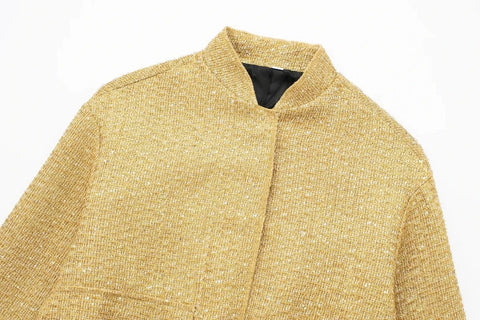 Tweed Jacket Gold Color - American Thistle Tweed Jacket Gold Color