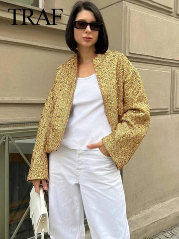 Tweed Jacket Gold Color - American Thistle Tweed Jacket Gold Color