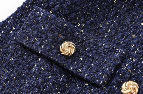 Tweed Waistcoat with Belt, O Neck, Sleeveless, Front Button, Female Outerwear, Chic Tops - American Thistle Tweed Waistcoat with Belt, O Neck, Sleeveless, Front Button, Female Outerwear, Chic Tops