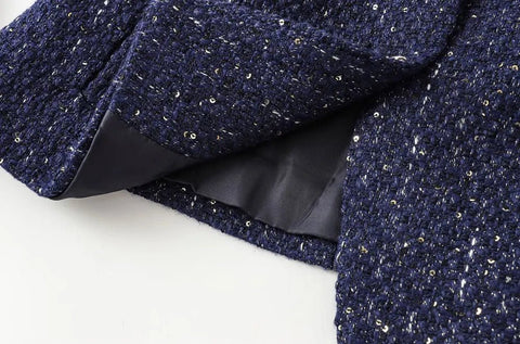 Tweed Waistcoat with Belt, O Neck, Sleeveless, Front Button, Female Outerwear, Chic Tops - American Thistle Tweed Waistcoat with Belt, O Neck, Sleeveless, Front Button, Female Outerwear, Chic Tops