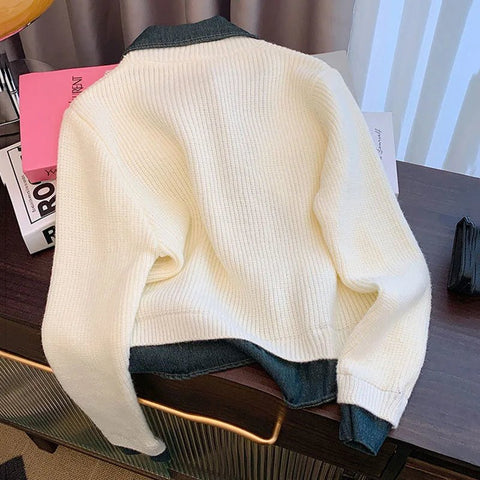 Two - Piece knitted Cardigan Sweater Woman's - American Thistle Two - Piece knitted Cardigan Sweater Woman's