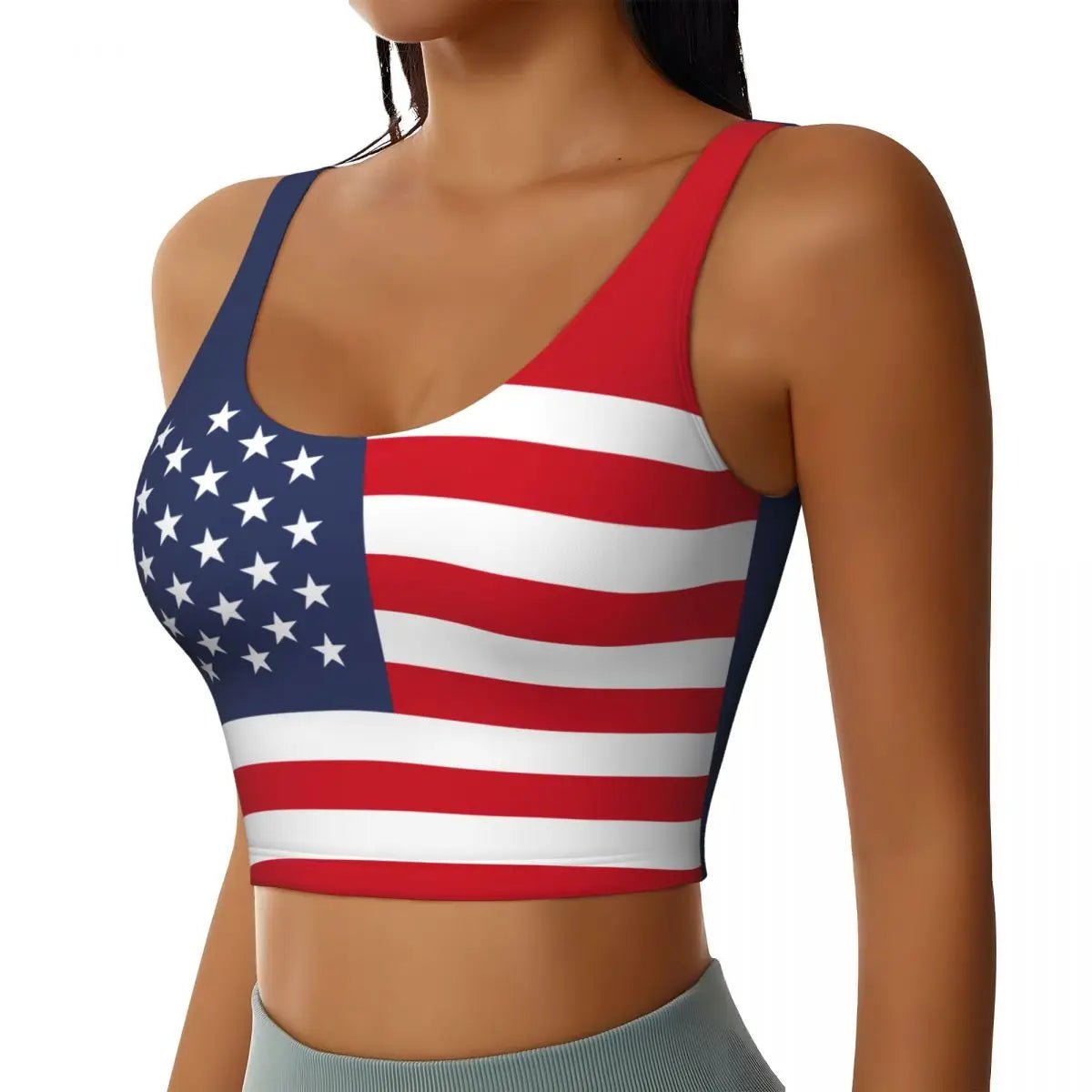 USA Flag Print Top for Women Light weight Trendy - American ThistleUSA Flag Print Top for Women Light weight Trendy