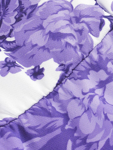 Vintage Knot Straps Summer Dress Flare Floral Print Backless Swing Dresses - American Thistle Vintage Knot Straps Summer Dress Flare Floral Print Backless Swing Dresses