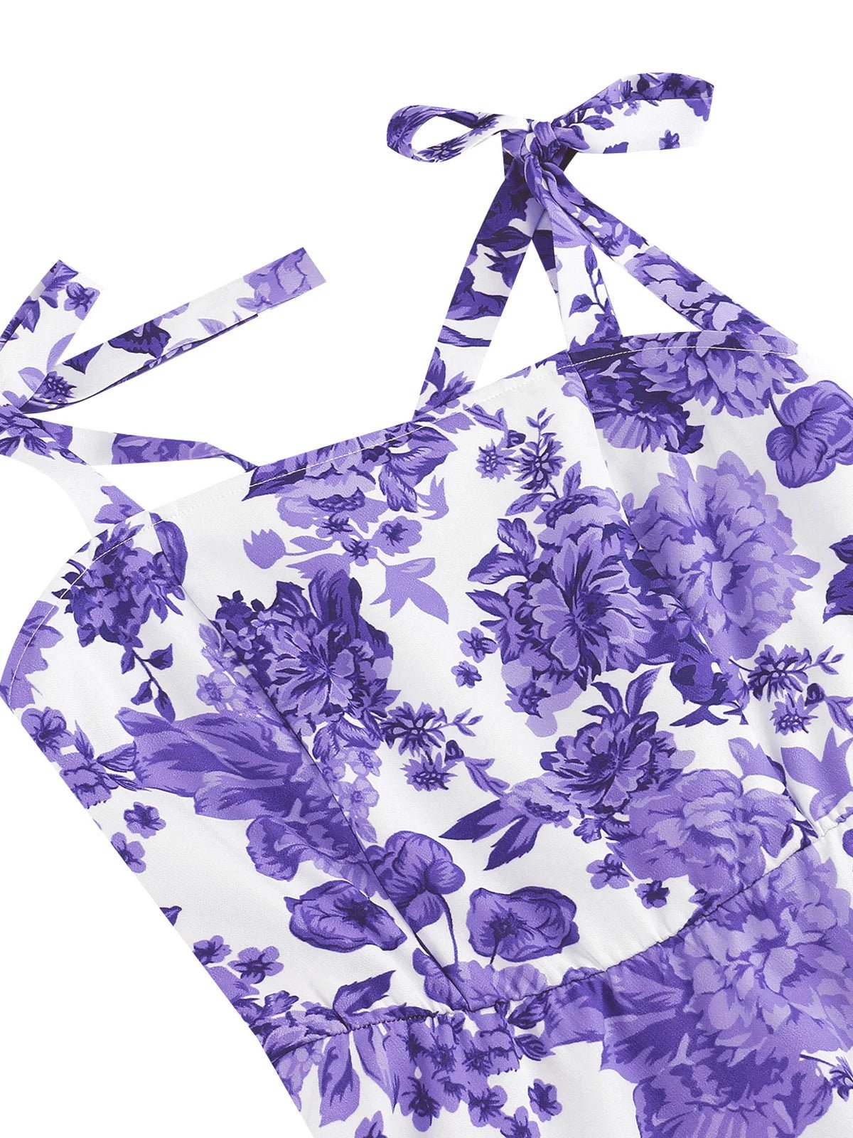 Vintage Knot Straps Summer Dress Flare Floral Print Backless Swing Dresses - American Thistle Vintage Knot Straps Summer Dress Flare Floral Print Backless Swing Dresses