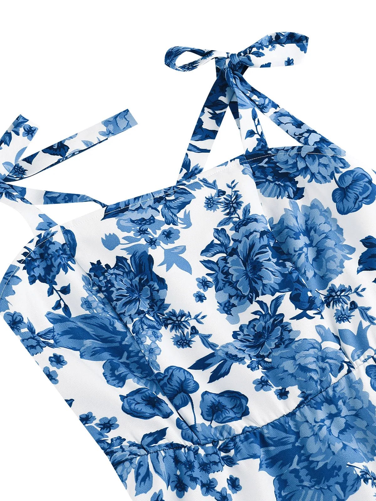 Vintage Knot Straps Summer Dress Flare Floral Print Backless Swing Dresses - American Thistle Vintage Knot Straps Summer Dress Flare Floral Print Backless Swing Dresses