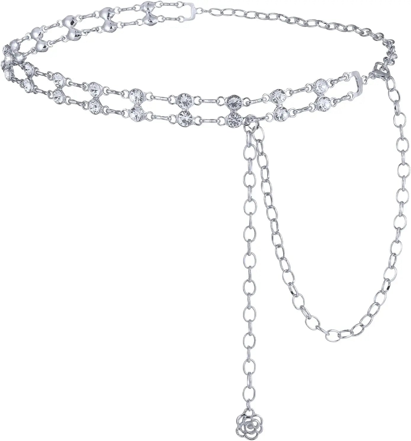 Western Belts for Women Metal Chain Belt Cowgirl Country Chain Belts Adjustable Dresses Jeans - American ThistleWestern Belts for Women Metal Chain Belt Cowgirl Country Chain Belts Adjustable Dresses Jeans