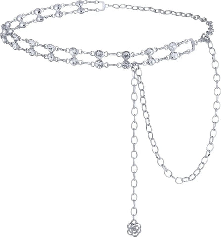 Western Belts for Women Metal Chain Belt Cowgirl Country Chain Belts Adjustable Dresses Jeans - American ThistleWestern Belts for Women Metal Chain Belt Cowgirl Country Chain Belts Adjustable Dresses Jeans