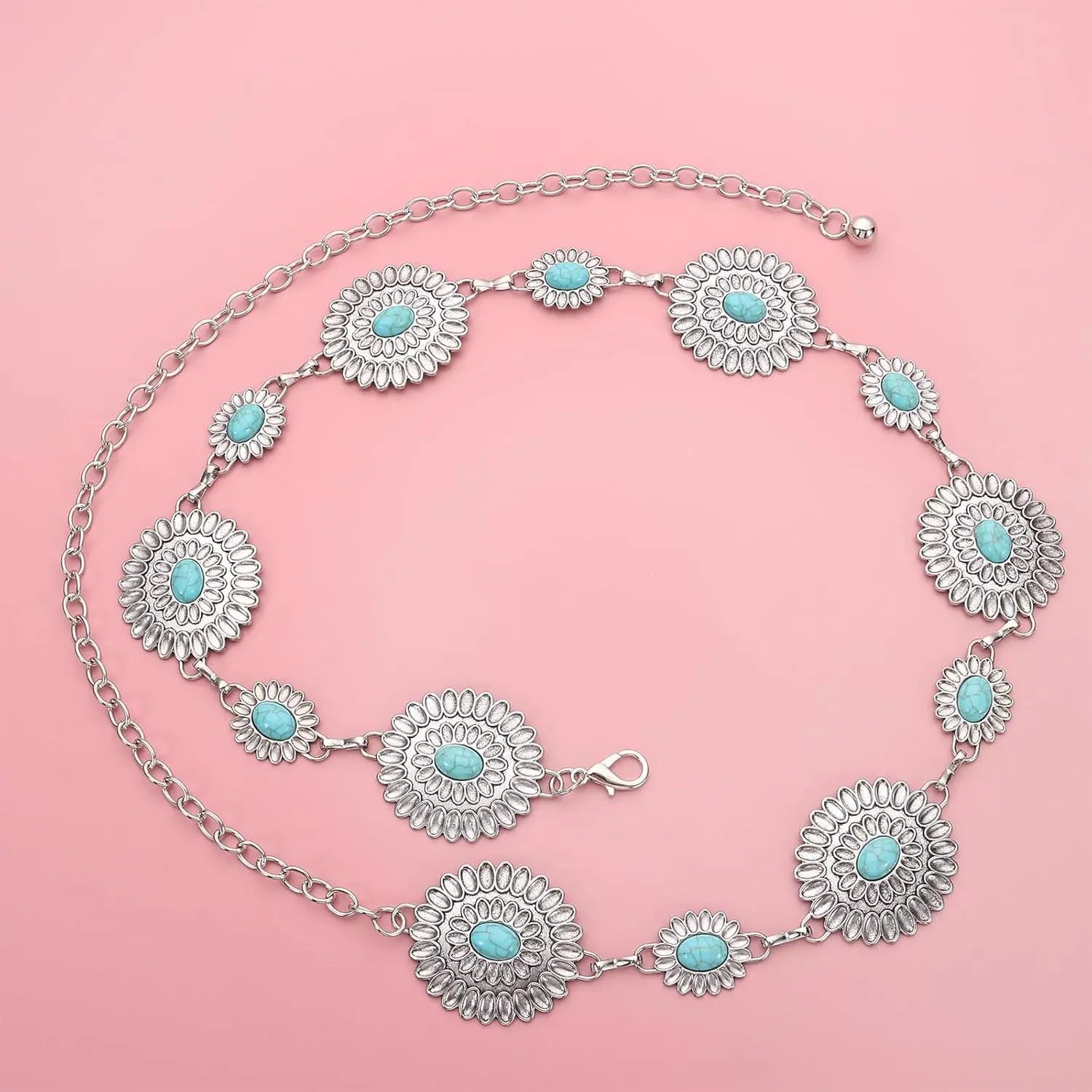 Western Belts for Women Metal Chain Belt Cowgirl Country Chain Belts Adjustable Dresses Jeans - American ThistleWestern Belts for Women Metal Chain Belt Cowgirl Country Chain Belts Adjustable Dresses Jeans