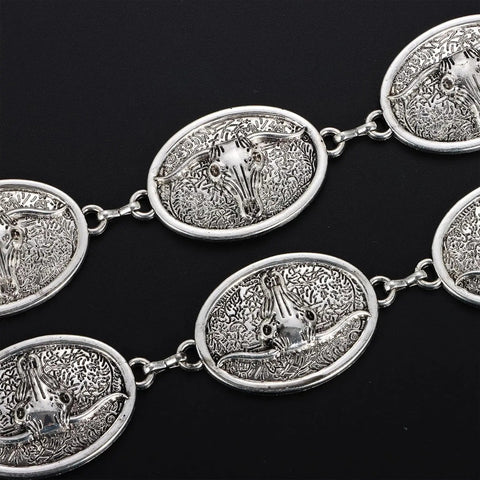 Western Belts for Women Metal Chain Belt Cowgirl Country Chain Belts Adjustable Dresses Jeans - American ThistleWestern Belts for Women Metal Chain Belt Cowgirl Country Chain Belts Adjustable Dresses Jeans