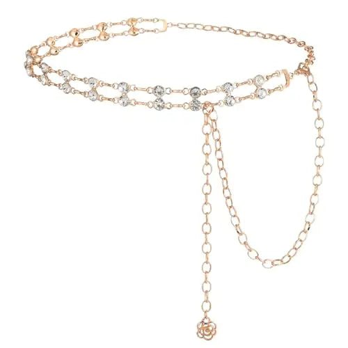 Western Belts for Women Metal Chain Belt Cowgirl Country Chain Belts Adjustable Dresses Jeans - American ThistleWestern Belts for Women Metal Chain Belt Cowgirl Country Chain Belts Adjustable Dresses Jeans