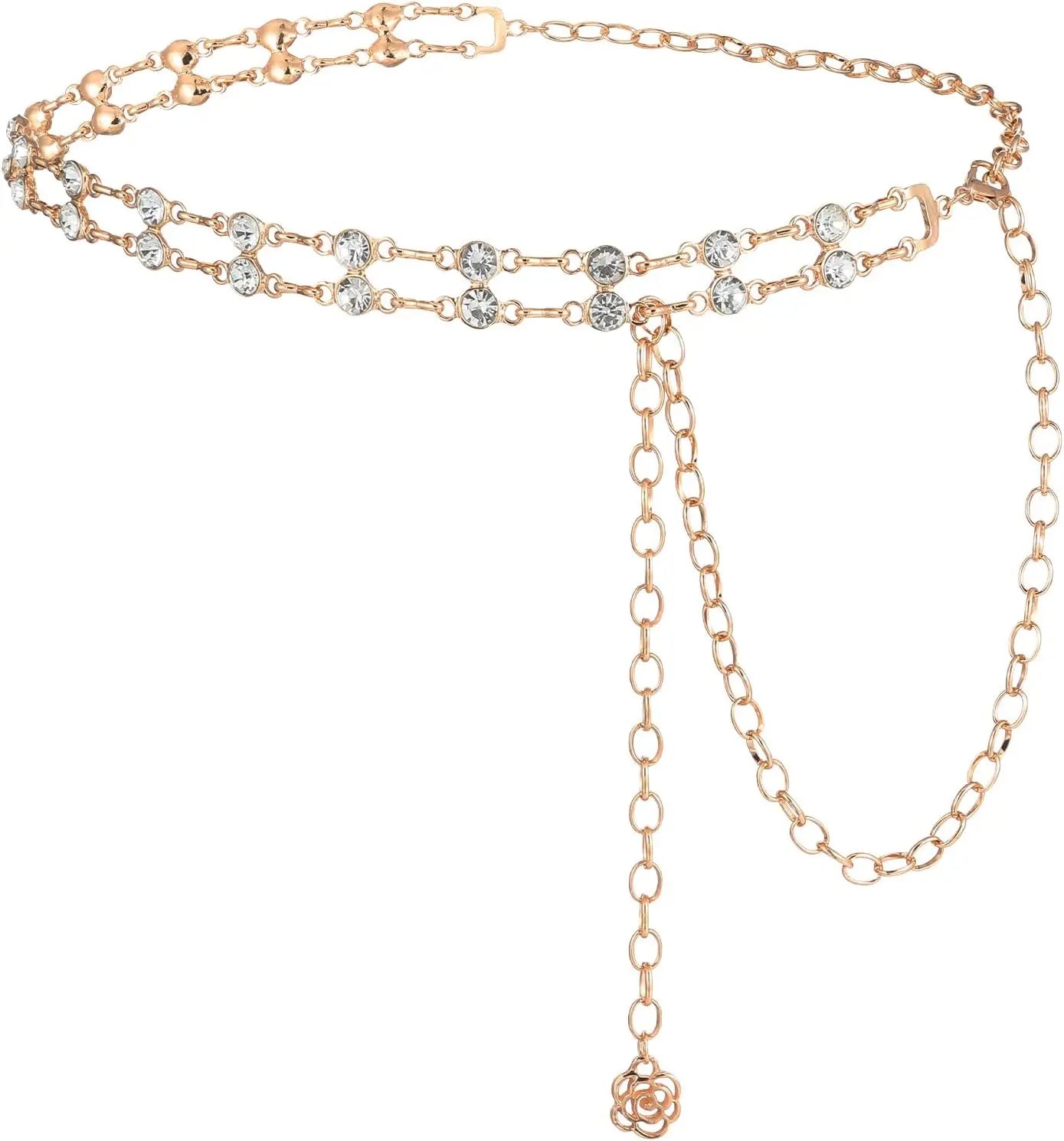 Western Belts for Women Metal Chain Belt Cowgirl Country Chain Belts Adjustable Dresses Jeans - American ThistleWestern Belts for Women Metal Chain Belt Cowgirl Country Chain Belts Adjustable Dresses Jeans