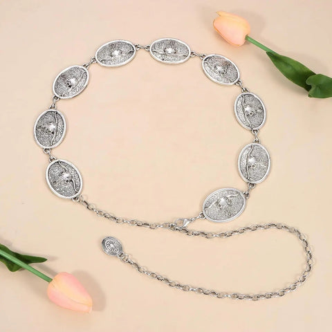 Western Belts for Women Metal Chain Belt Cowgirl Country Chain Belts Adjustable Dresses Jeans - American ThistleWestern Belts for Women Metal Chain Belt Cowgirl Country Chain Belts Adjustable Dresses Jeans