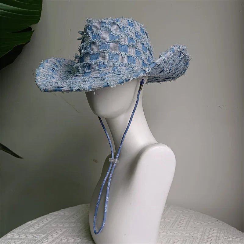 Western ethnic style cowboy hat tassel cowboy series fashion heart shape strap western cowboy hat - American ThistleWestern ethnic style cowboy hat tassel cowboy series fashion heart shape strap western cowboy hat