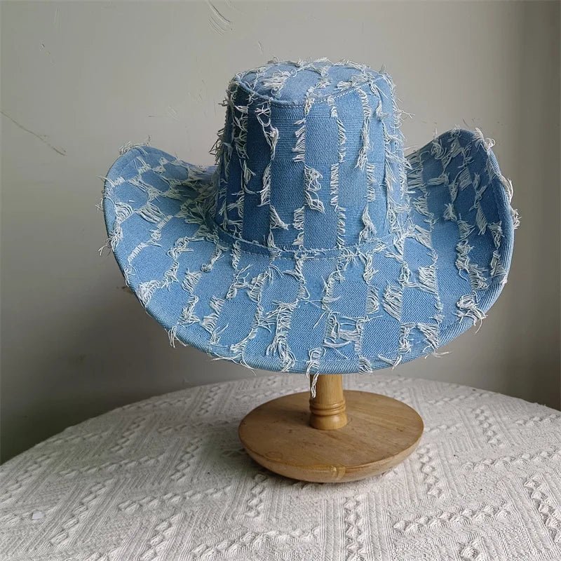 Western ethnic style cowboy hat tassel cowboy series fashion heart shape strap western cowboy hat - American ThistleWestern ethnic style cowboy hat tassel cowboy series fashion heart shape strap western cowboy hat